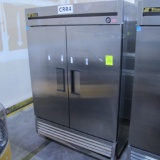 True 2-door refrigerator, on casters