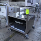 stainless demo cart w/ 120v portable power