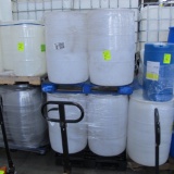 plastic barrels, 55 gal