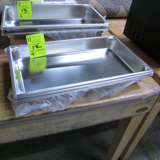 NEW stainless pans, full size x 2"