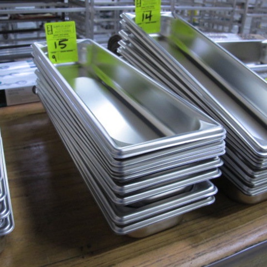 NEW stainless pans, 1/2 long size x 2"