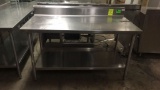 5ft Stainless Table W/ Can Opener Mount