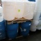 pallet of 9) plastic barrels