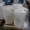 pallet of 3) plastic barrels
