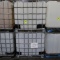 plastic containers in steel cages