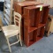 wooden shelving, w/ bonus bar height stool