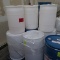 pallet of 7) plastic barrels