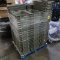 pallet of plastic tubs