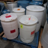 pallet of 4) plastic barrels