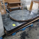 pallet of laminate-top tabletops
