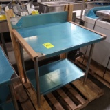 NEW stainless table w/ backsplash & undershelf