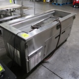 Delfield self-contained cold table, w/ storage under