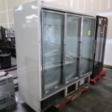 2014 Hussmann freezer doors, self-contained, 3) door case