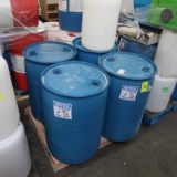 pallet of 5) plastic barrels