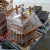 pallet of wooden chairs