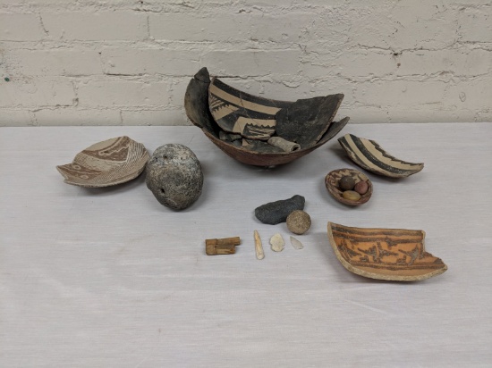 Group of Miscellaneous Native American Pottery Pieces