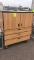 Wooden Cabinet On Casters