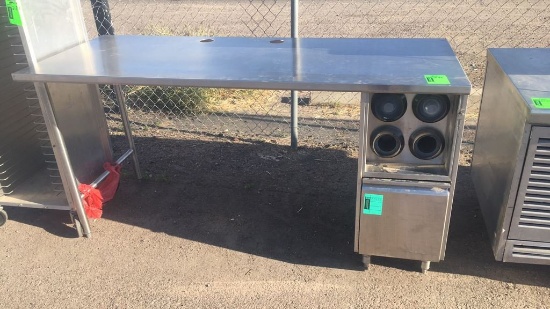 Stainless Table W/ Cup Dispensers