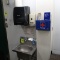 hand sink w/ knee valves, soap & towell dispenser, 1st aid kit