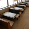booth seating, 4) tables