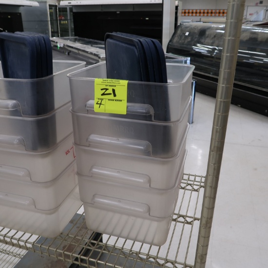 Cambro storage containers w/ lids