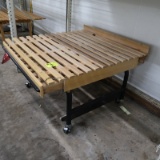 Euro-style angling produce table