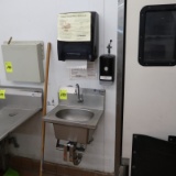 hand sink w/ knee valves, soap & towell dispenser, 1st aid kit