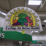 fruits & vegetables sign
