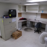 contents of room, except above: file cabinets, folding table, fan, etc