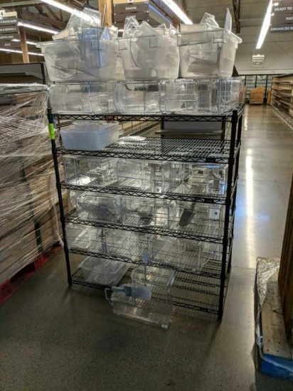6 tier metro rack with bulk bins