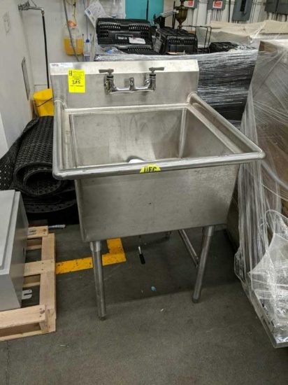 Single compartment stainless sink