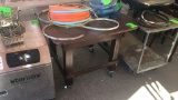 Wooden Table On Casters