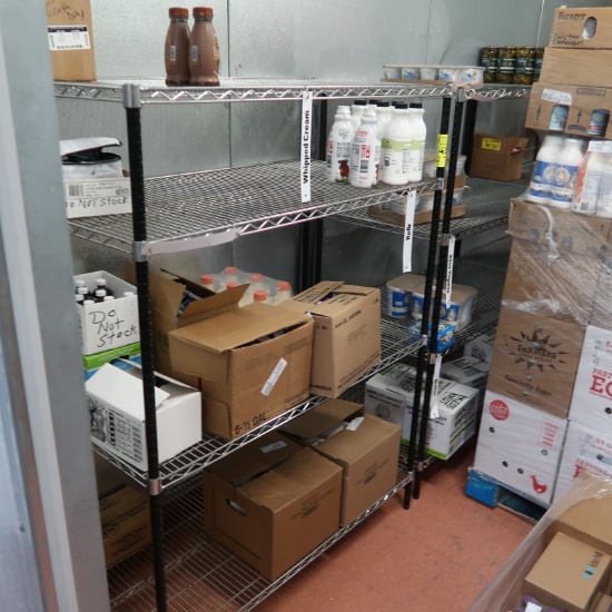 wire shelving units (grocery walk-in)