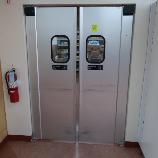 pair of aluminum crash doors