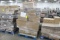 Pallet Of Food Service Items. Disposable Silverware, Pie Bases, Plastic Cups, Lids,  Bowls, More