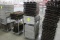 Assorted Pans And Cart. Sheet Pans, French Bread Pans, Includes Cart