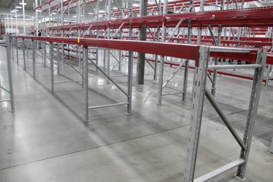 Pallet Racking. 7 Sections, 102" Beams, 60x40" Uprights