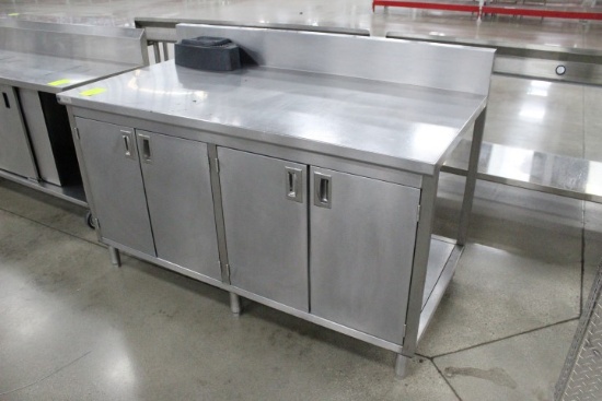 5ft Stainless Table. 64x33x43", W/ Storage