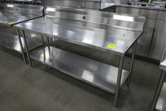 6ft Stainless Table. 72x30x40"