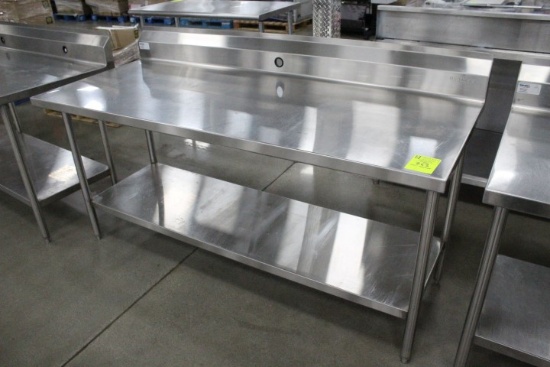 6ft Stainless Table. 72x30x40"
