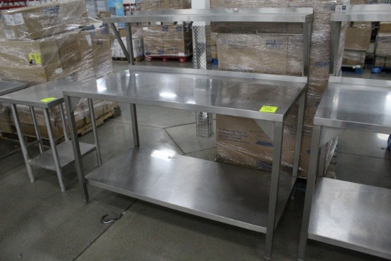 5ft Stainless Table W/ Shelf. 60x30x57"