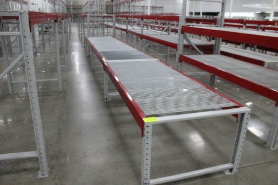 Pallet Racking. 7 Sections, (3) 90" Beams, 28x40" Uprights, (4) 102" Beams, 60x40" Uprights