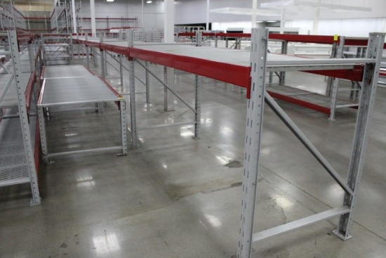 Pallet Racking. 13 Sections, (2) 90" Beams, 28x40" Uprights, (5) 102" Beams, 60x40"  Uprights