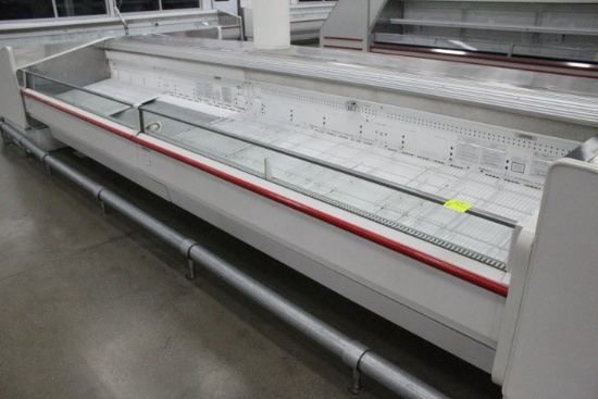 16ft Run Of 2011 Hill Phoenix Single Deck Meat Cases. Remote Cooled, 120 Volt, R22 - Model #  OM8 -