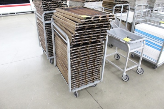 French Bread Pans And Cart. 28 Pans