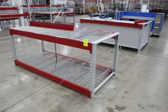 Pallet Racking. 2 Sections, 90" Beams, 38x40" And 38x60" Uprights