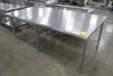 8ft Stainless Table. 96x48x34