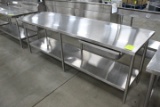 8ft Stainless Table. 96x30x34