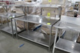 5ft Stainless Table W/ Shelf. 60x30x57