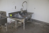 Three Compartment Sink. 103x33x42